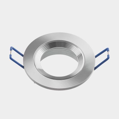 Mextronic GU10 Einbaurahmen Eckig | Aluminium Gebürstet | Für Deckenstrahler | Ø 81 Mm Lochmaß